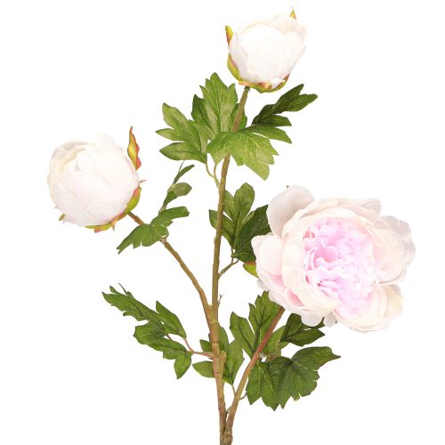 Product Decoration Peonies Pink 3 Flowers Long Stem L80cm 2pcs