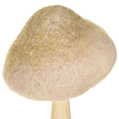Product Decorative mushroom wood, felt with glitter table decoration Advent H11cm 4pcs