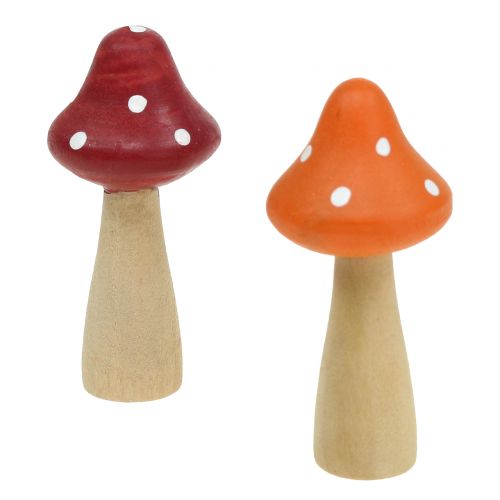 Floristik24 Decorative mushrooms red, orange 5.5cm 12pcs