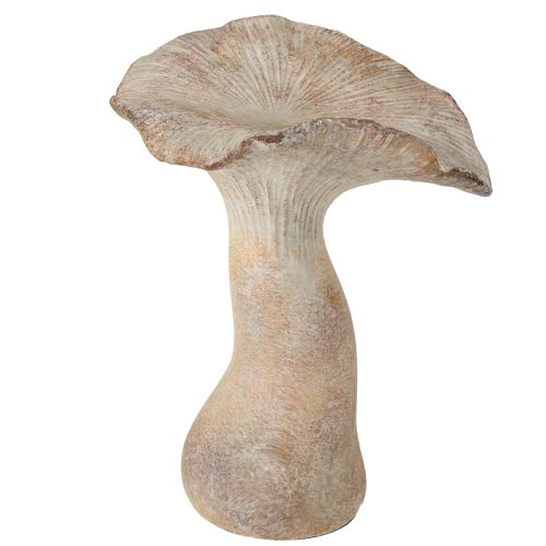 Decorative mushroom cast stone autumn decoration gray washed 19×15cm H23cm
