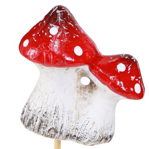 Product Decorative mushrooms flower plugs ceramic toadstools 6cm 6 pcs