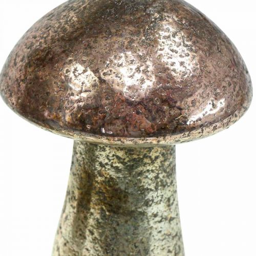 Floristik24 Deco mushrooms glass pink table decoration autumn Ø6.5cm H10cm 3pcs