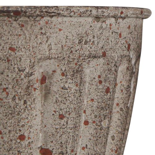 Product Decorative trophy planter antique look grey brown Ø13cm H19cm