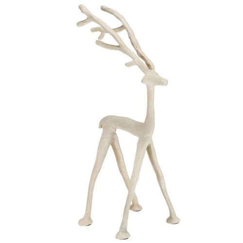 Floristik24 Decorative reindeer metal figure deer grey clay optics H35cm