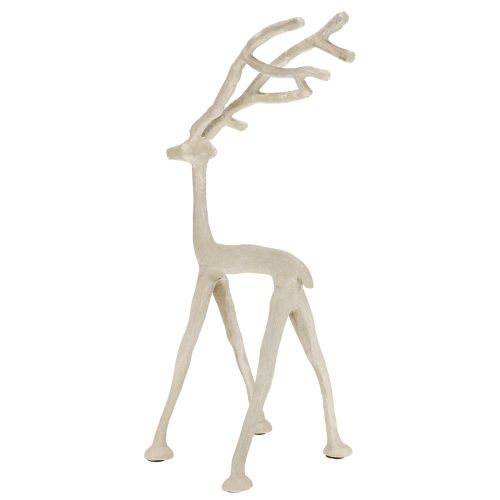 Product Decorative reindeer metal figure deer grey clay optics H35cm
