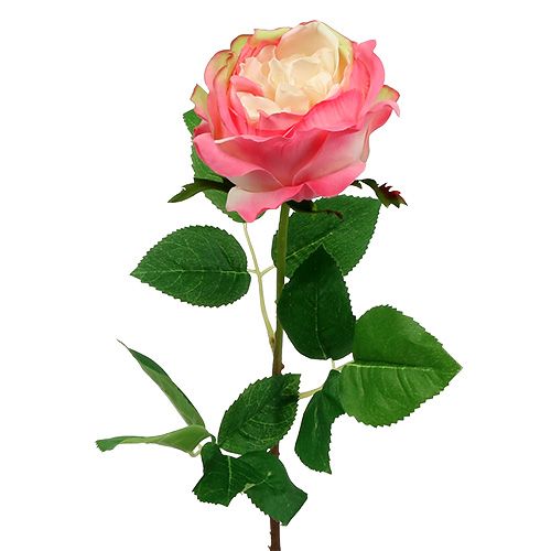 Floristik24 Deco Rose Pink Ø10cm 52cm 3pcs