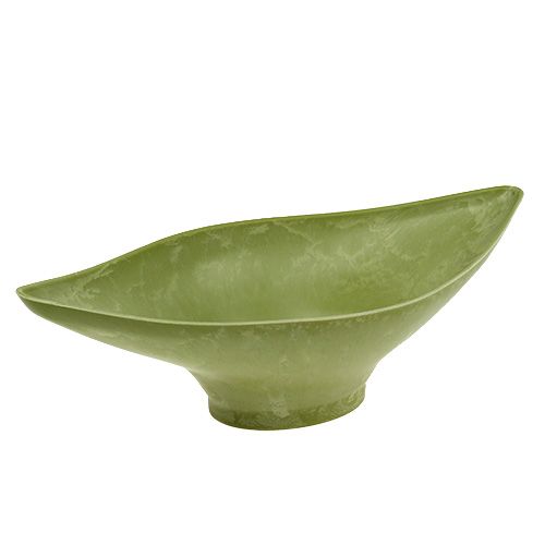 Deco bowl 34cm x 17,5cm H10cm light green, 1pc