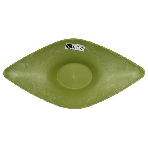 Product Deco bowl 34cm x 17,5cm H10cm light green, 1pc