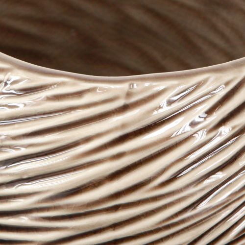 Product Decorative Bowl Flowerpot Ceramic Beige Brown Ø15cm 2pcs