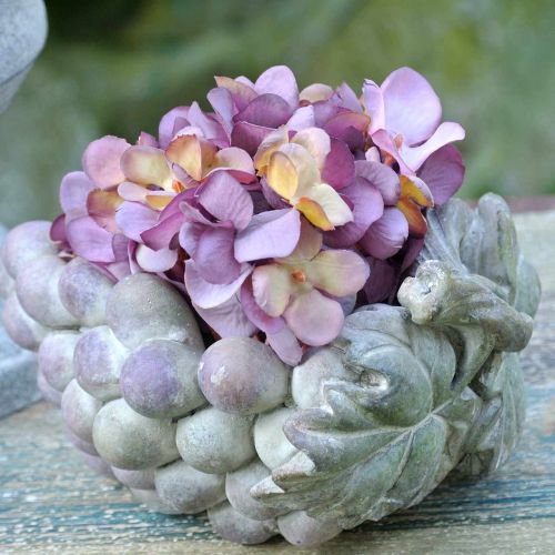 Product Decorative bowl grapes gray purple cream 19×14cm H9.5cm