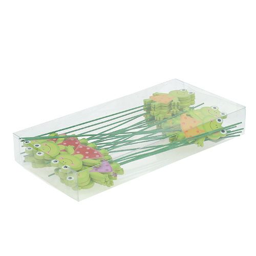 Floristik24 Decoration plug frog 7cm 24pcs