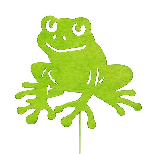 Product Decorative sticks frog green 7cm - 10cm 12pcs