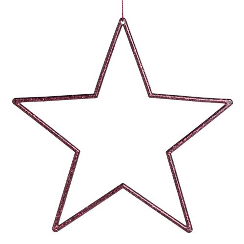 Floristik24 Decoration Star Berry Christmas decoration for hanging Ø18cm 8 pcs