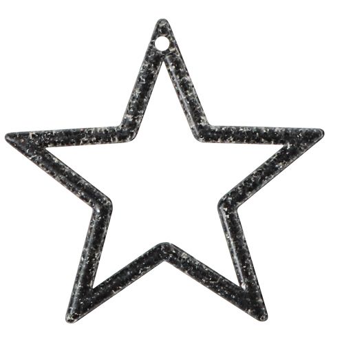 Product Decoration Star Black Glitter Table Decoration Christmas 4.5cm 120 pcs