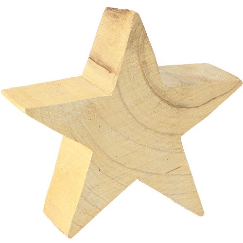 Product Decorative star made of wood Paulownia wooden star for standing 20cm