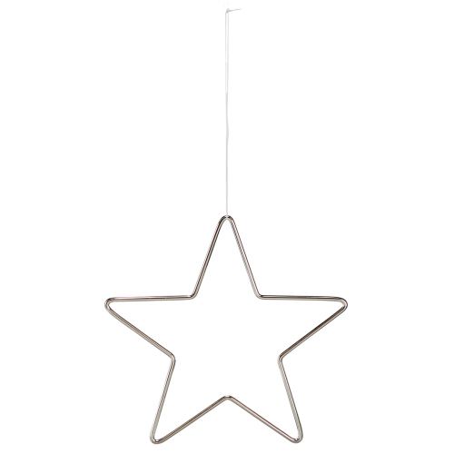 Product Decorative Star for Hanging Christmas Star Silver Ø15cm 6 Pcs