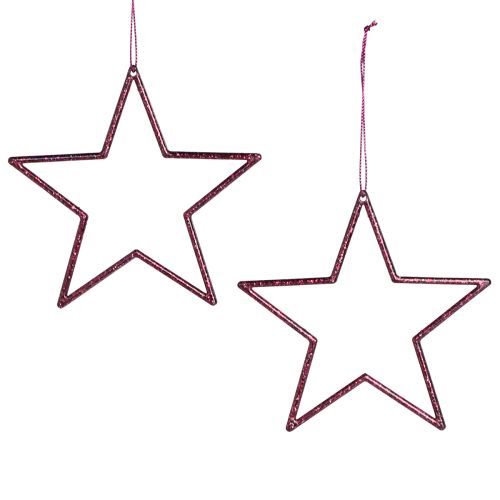 Product Decoration Stars Christmas Tree Decorations Berry Glitter Ø12cm 12 pcs