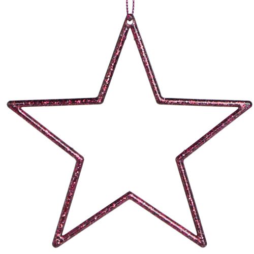 Product Decoration Stars Christmas Tree Decorations Berry Glitter Ø12cm 12 pcs