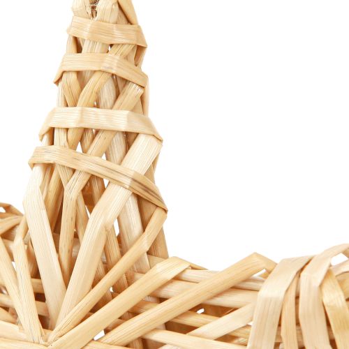 Product Decorative stars Christmas tree decorations rattan natural 11cm 6 pcs
