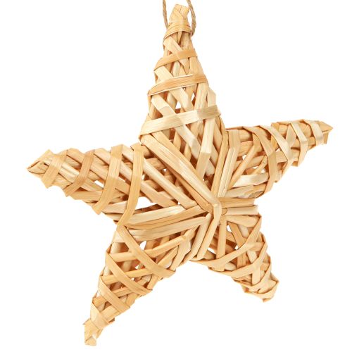 Decorative stars Christmas tree decorations rattan stars 14.5cm 3 pieces