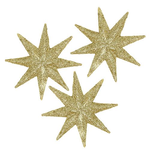 Floristik24 Decorative stars gold Ø5cm 20 pcs
