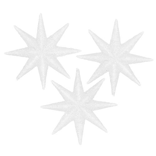 Floristik24 Decorative stars white Ø5cm 20pcs