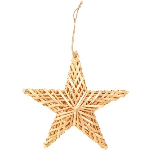 Product Decorative stars for hanging Christmas tree decorations rattan 19cm 3 pieces