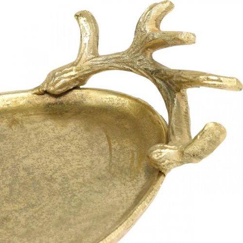 Product Deco tray gold deer antler vintage tray oval L35×W17cm