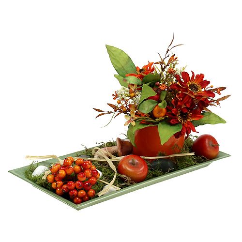 Floristik24 Decorative tray green 36cm x 17cm