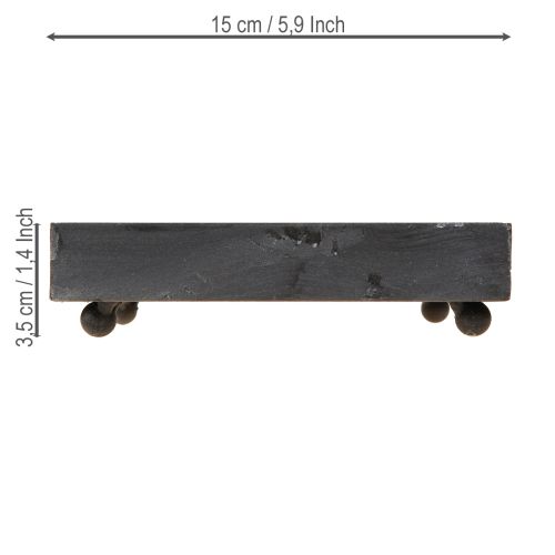 Product Decorative tray metal black grey washed 15×15cm 2pcs