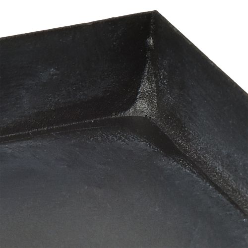 Product Decorative tray metal tray black grey washed 30×15cm