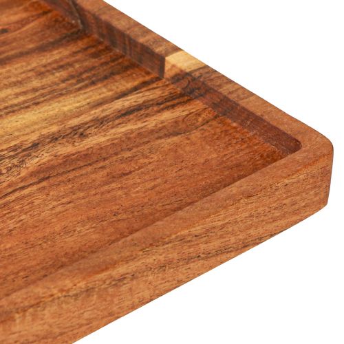 Product Decorative Tray Serving Tray Wood Acacia Oiled 30x25cm