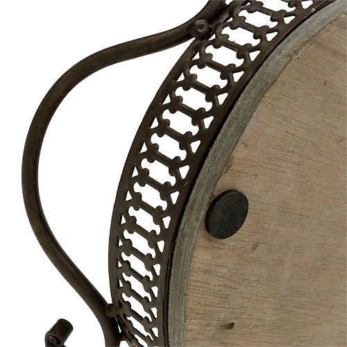 Product Decorative tray oval 23cm x 17.5cm x 7.5cm brown