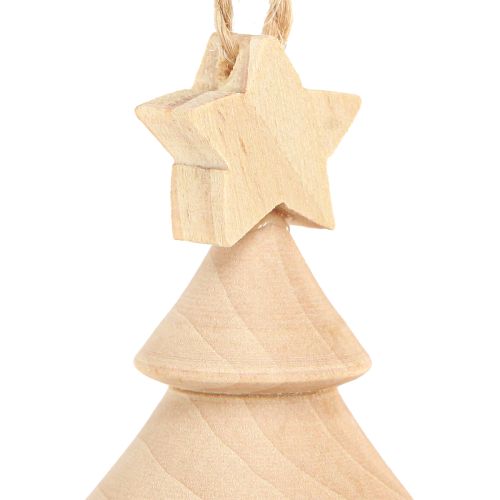 Product Decorative Christmas tree wooden Christmas tree decorations Ø5cm H7.5cm 6 pieces