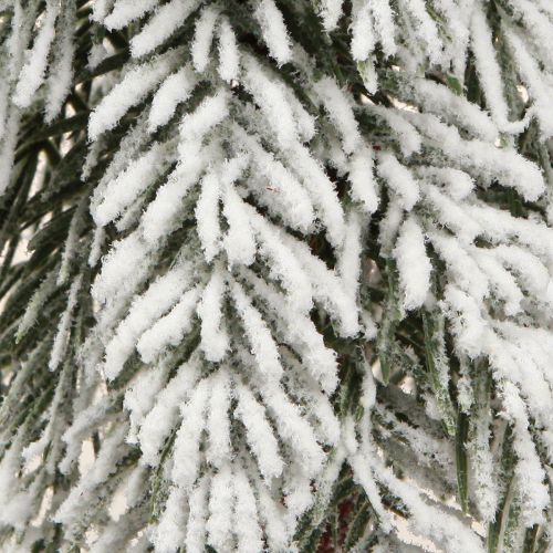 Product Decorative Christmas tree artificially snowed on base 30cm 2pcs
