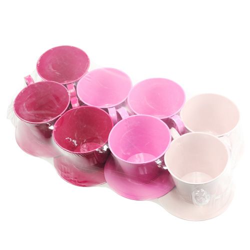 Floristik24 Decorative cup with foot Rosa sort. Ø11,5cm H10cm 8pcs