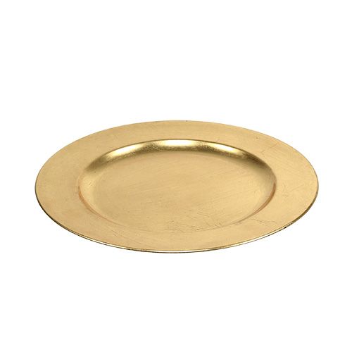 Floristik24 Decorative plate gold Ø28cm