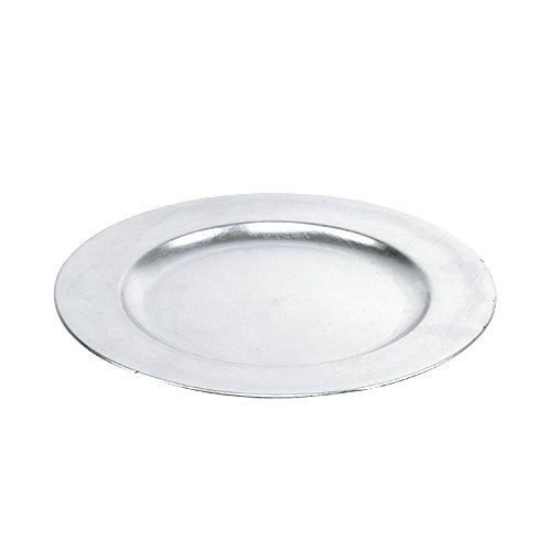 Product Decorative plate silver Ø28cm