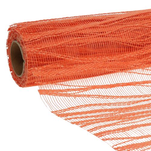 Floristik24 Decorative table runner fabric orange 26cm x 300cm