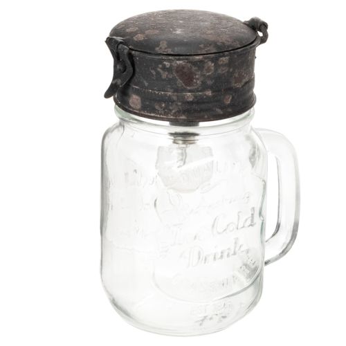 Decorative drinking glass with LED lamp Ø8cm H16cm buy online | Floristik24.co.uk