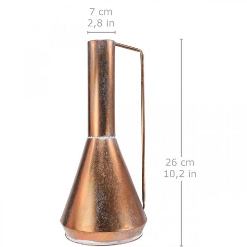 Product Decorative vase vintage decorative jug copper colored metal Ø26cm H58cm