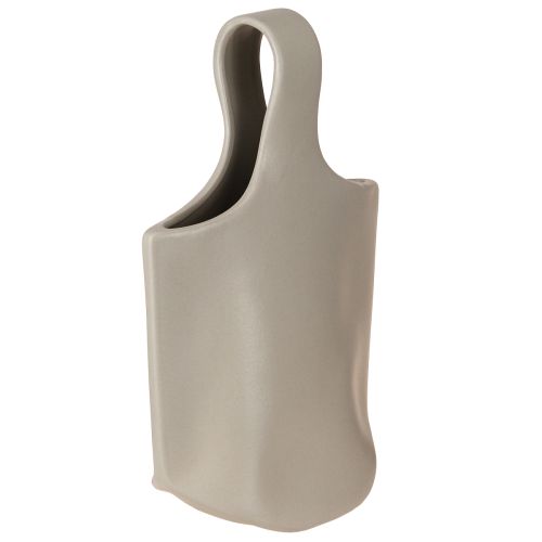 Floristik24 Decorative Vase Ceramic Bag Shopper Gray 19×4.5×33cm