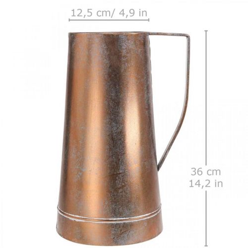 Product Decorative vase copper colored decorative jug vintage decorative W21cm H36cm