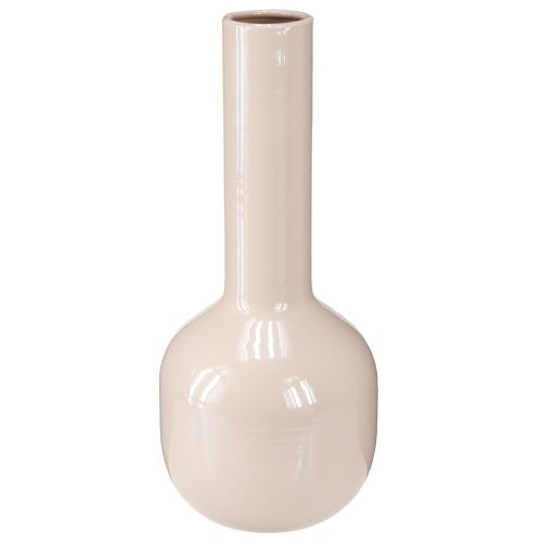 Floristik24 Decorative Vase Metal in Brown Cappuccino Enamel H25.5cm