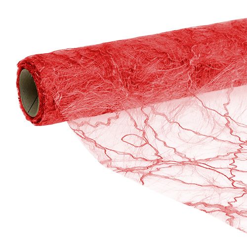 Floristik24 Deco fleece table tape red 30cm 5m