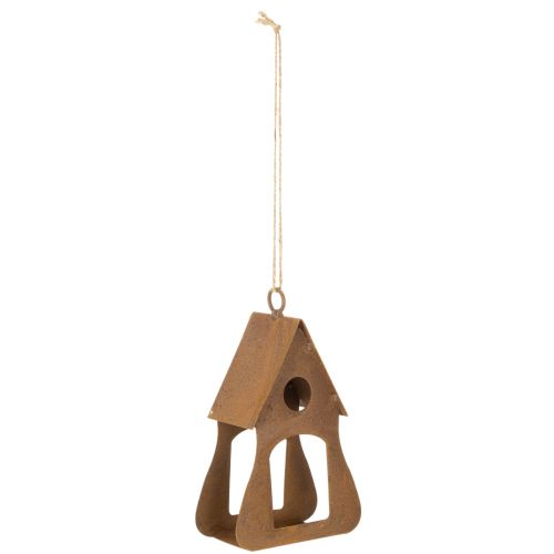 Decorative hanging birdhouse, rust-colored birdhouse decoration, 17.5cm | Floristik24.co.uk