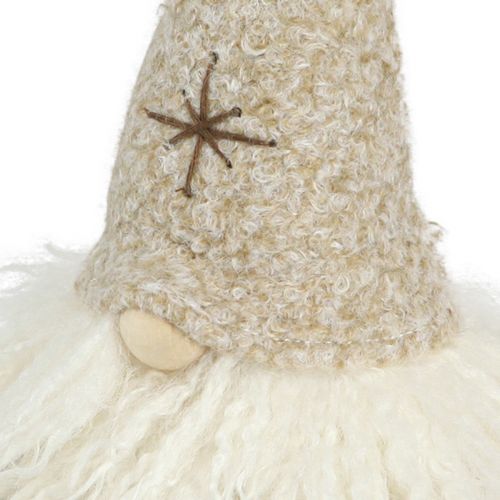 Product Gnome with felt hat Table décor Brown Beige H28cm 2 pcs