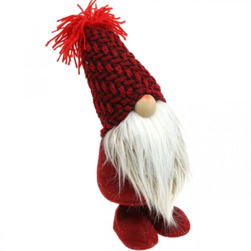 Deco Gnome Beard Christmas Gnome Deco Figure Red H30cm