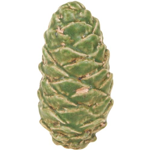 Product Decorative cones ceramic assorted green yellow brown 8.5cm 6 pcs