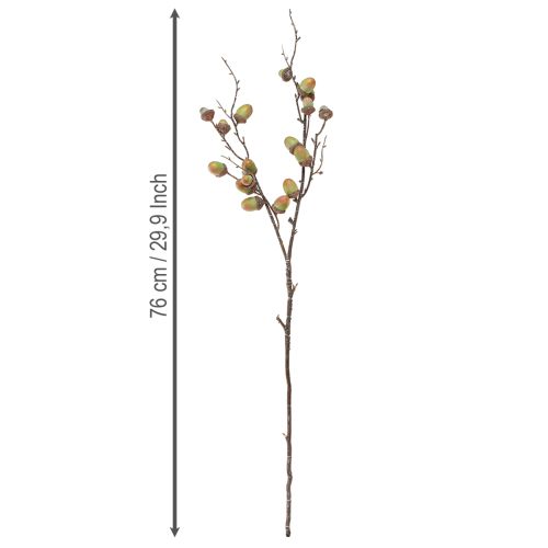 Product Decorative branch acorns decoration green autumn decoration artificial 80cm
